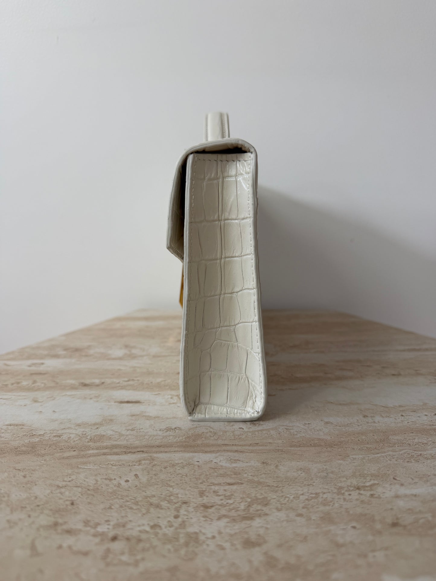 DeMellier London Croc Effect Leather Clutch